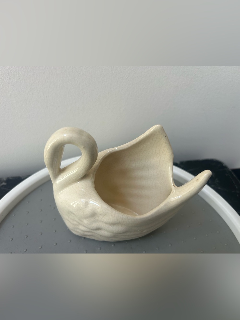 Swan Planter Decor Home Art Vintage Ceramic Pot MCM Bird - Picture 2 of 8